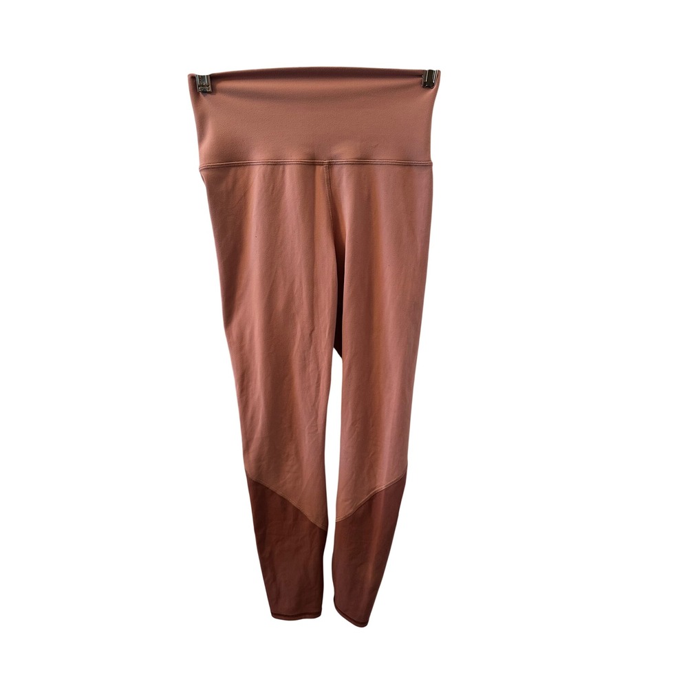 Vuori Rise The Shine Leggings Terracotta Clay Colorblock High Rise Small Runner